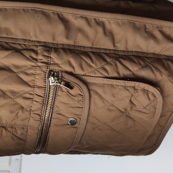 Zara Basic Quilted Tan Coat - Picture 3 of 8